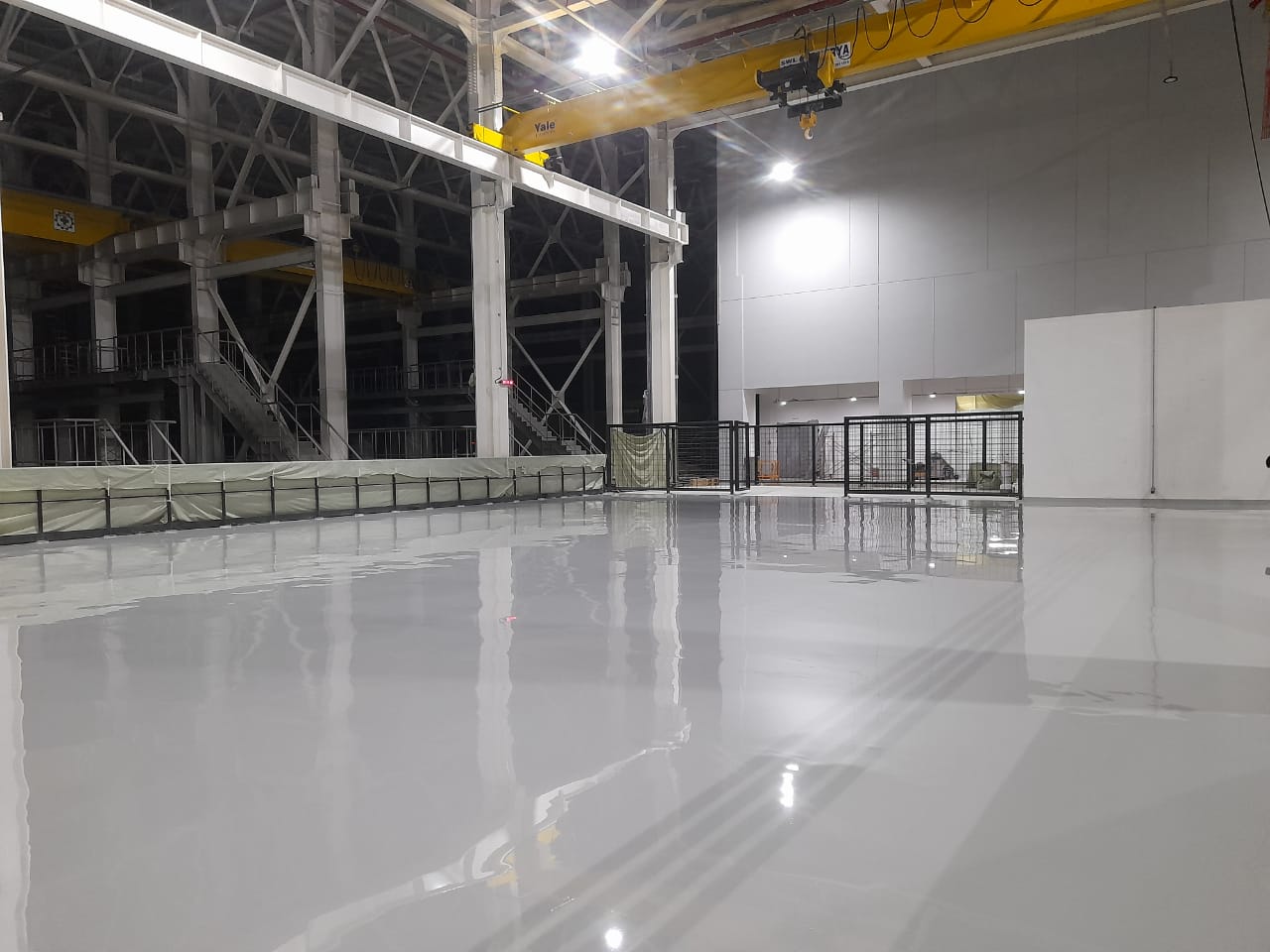 hasil lantai di stasiun LRT menggunakan foxapaint