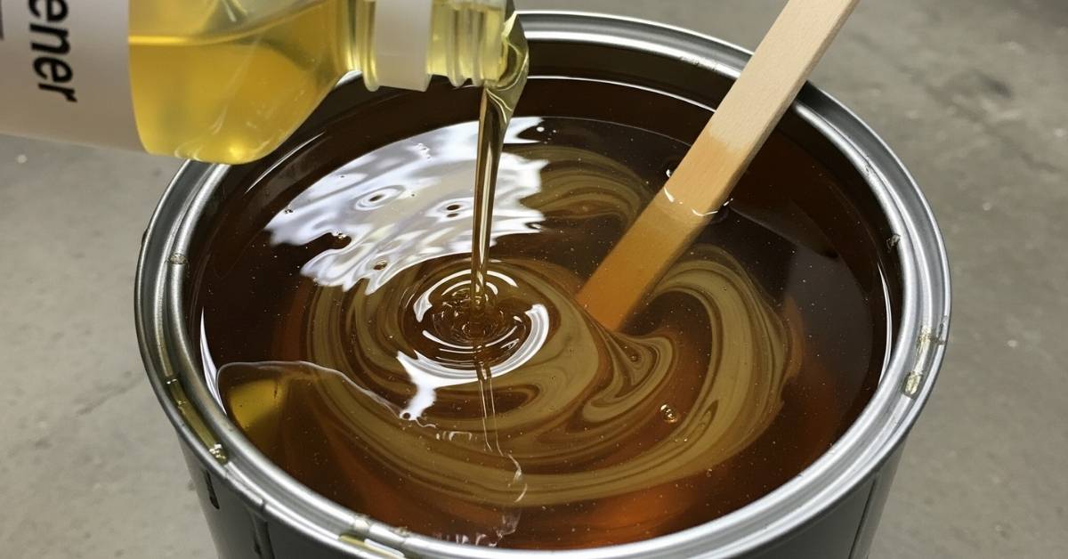 hardener foxapaint dicampur dengan cat epoxy foxapaint, menghasilkan tampilan mengkilap