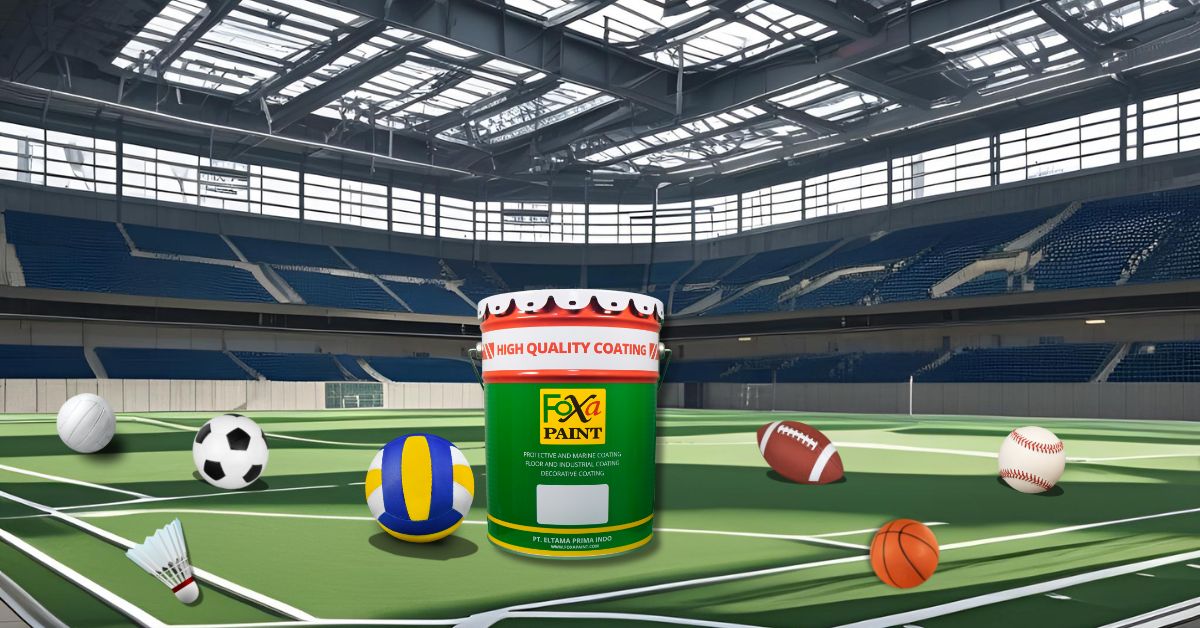 Cat lapangan khusus untuk indoor dan outdoor berbagai olahraga seperti futsal, basket, voli, badminton, dan lainnya.