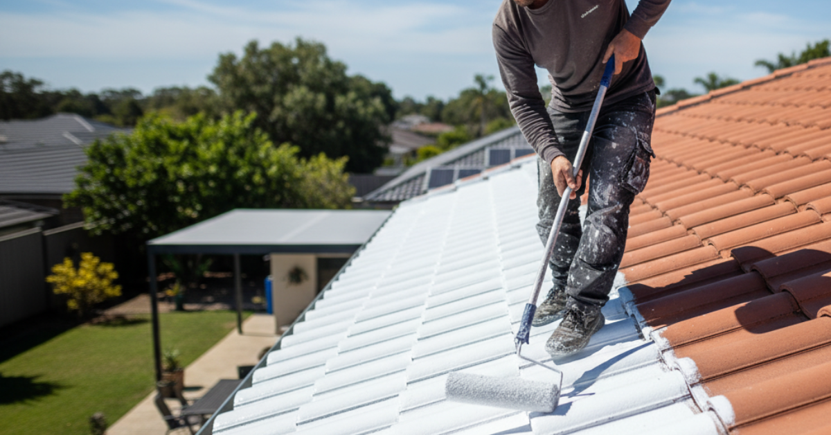 Aplikasi cat pelapis atap rumah tahan panas agar ruangan lebih nyaman