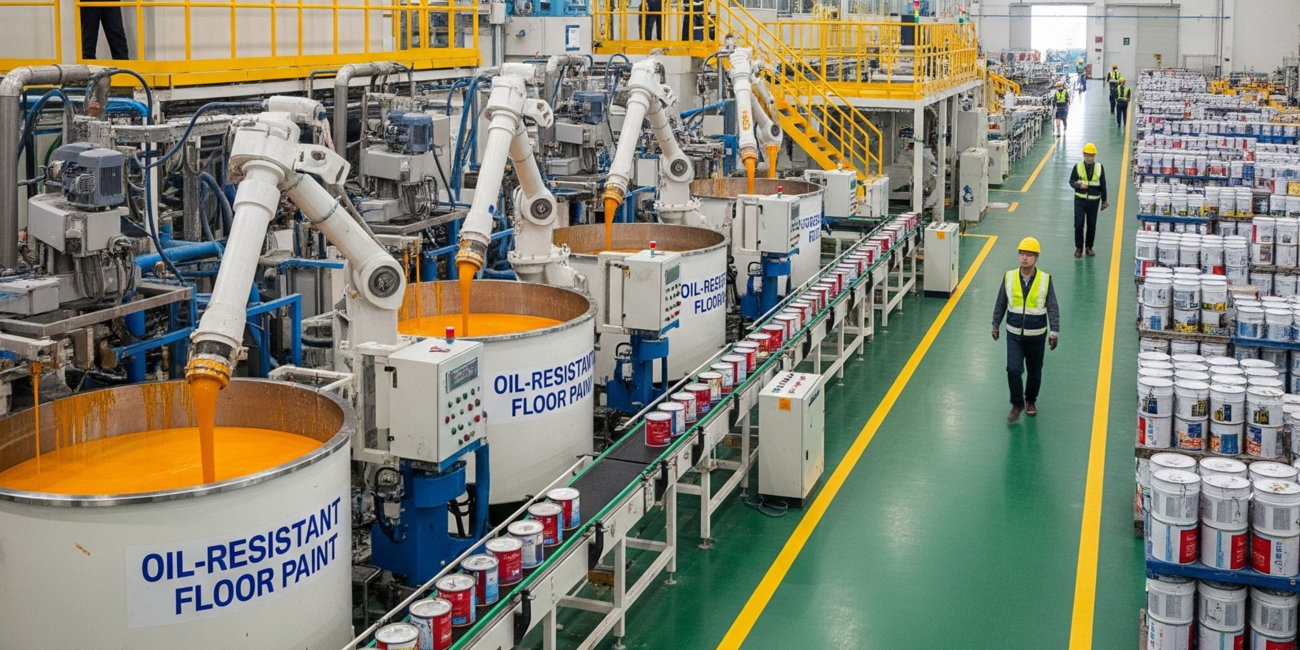 pabrik industri pembuatan cat untuk lantai berminyak