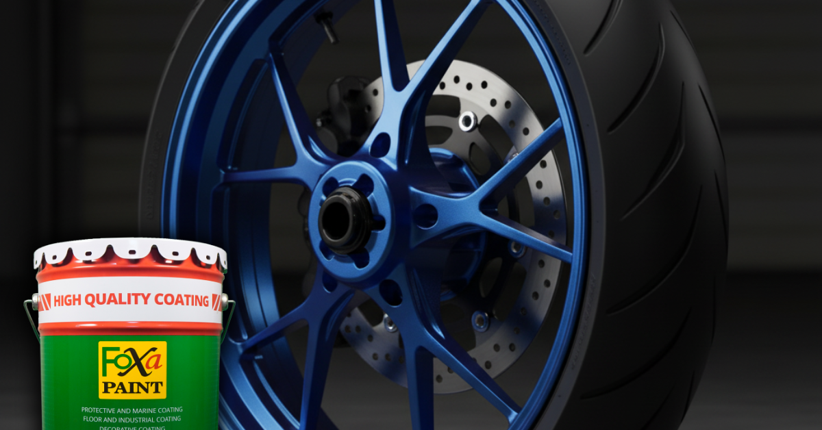 Velg motor full repaint warna biru glossy