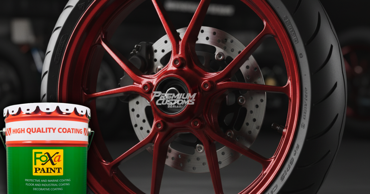 Velg motor glossy premium Bekasi dengan finishing mengkilap