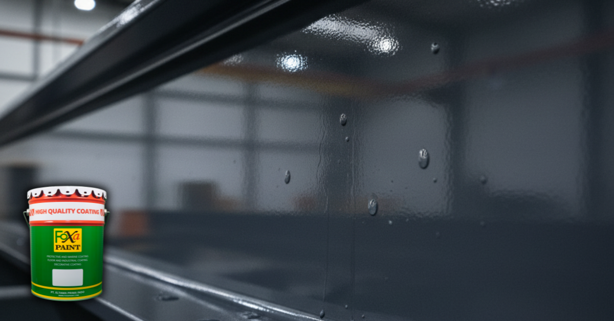 Hasil finishing cat besi baja mengkilap dan elegan