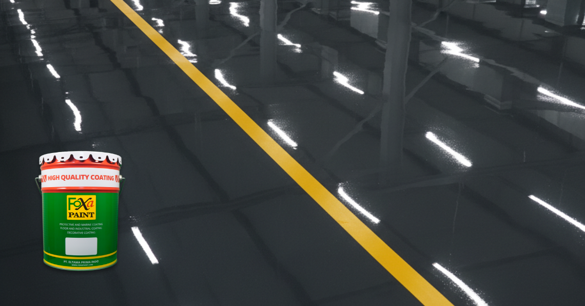 Lantai pabrik di Tangerang tampak halus, rapi, dan mengkilap setelah dilapisi hardener epoxy berkualitas.
