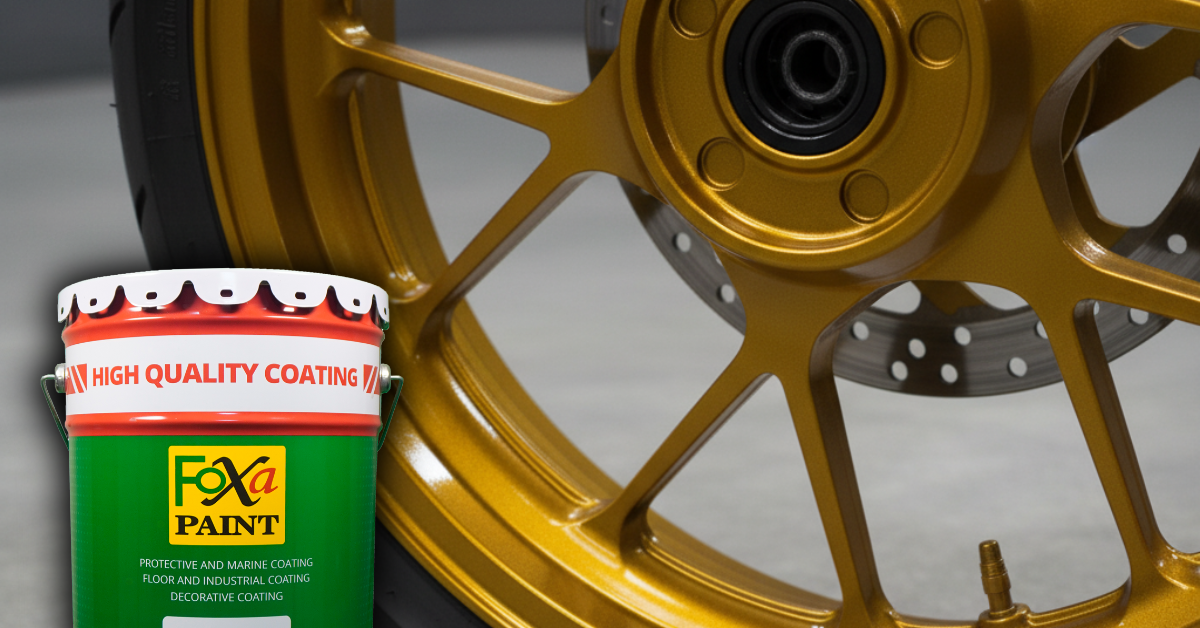 Velg motor full repaint warna emas glossy