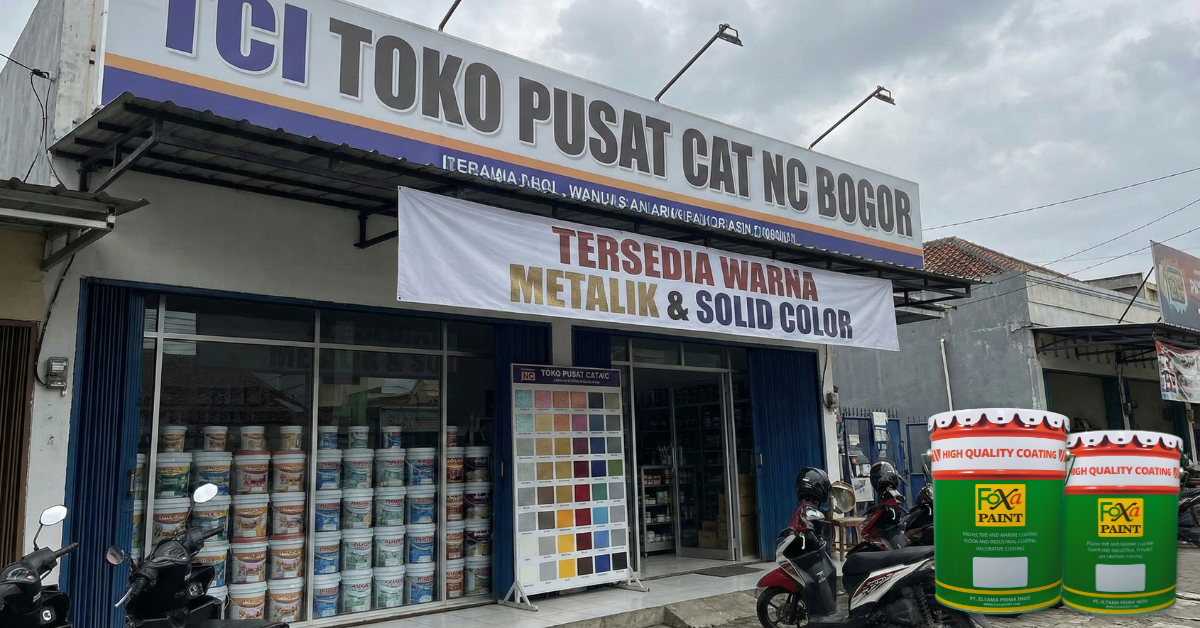 Toko pusat cat NC, tersedia berbagai macam warna
