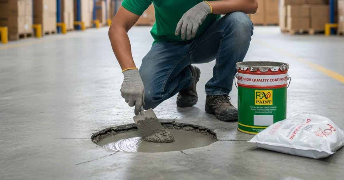 Jual semen epoxy Depok untuk perbaikan dan pelapisan lantai beton area gudang dan pabrik